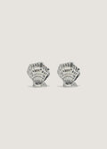Shell Stud Earrings Silver