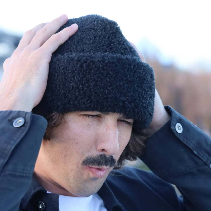 SherpTek V2 100% Merino Wool 'Sherpa' Beanie | Black