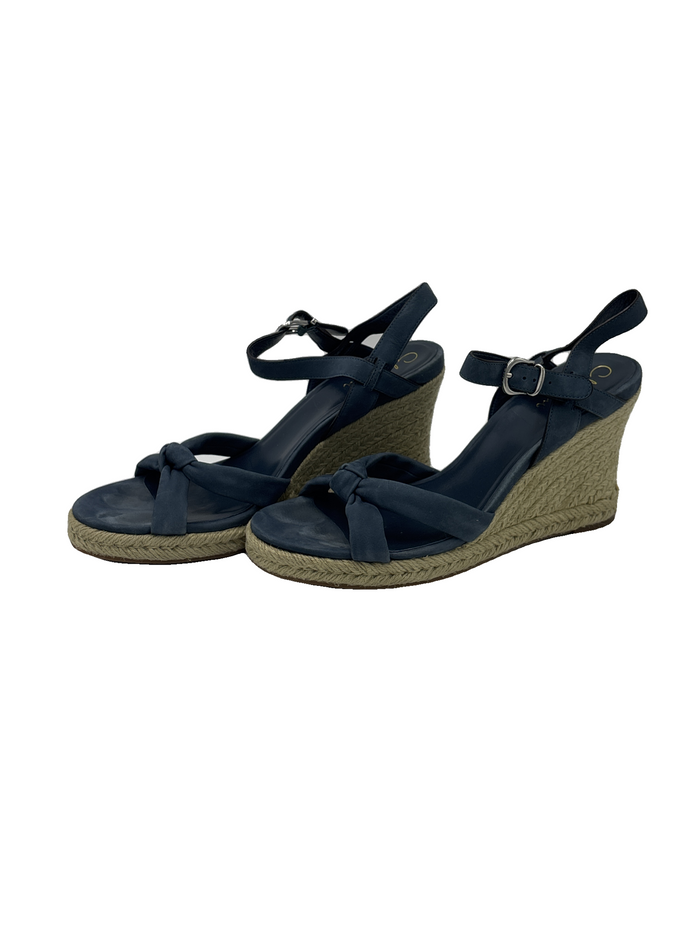 Shoes Heels Wedge By Cole-Haan In Blue, Size: 11
