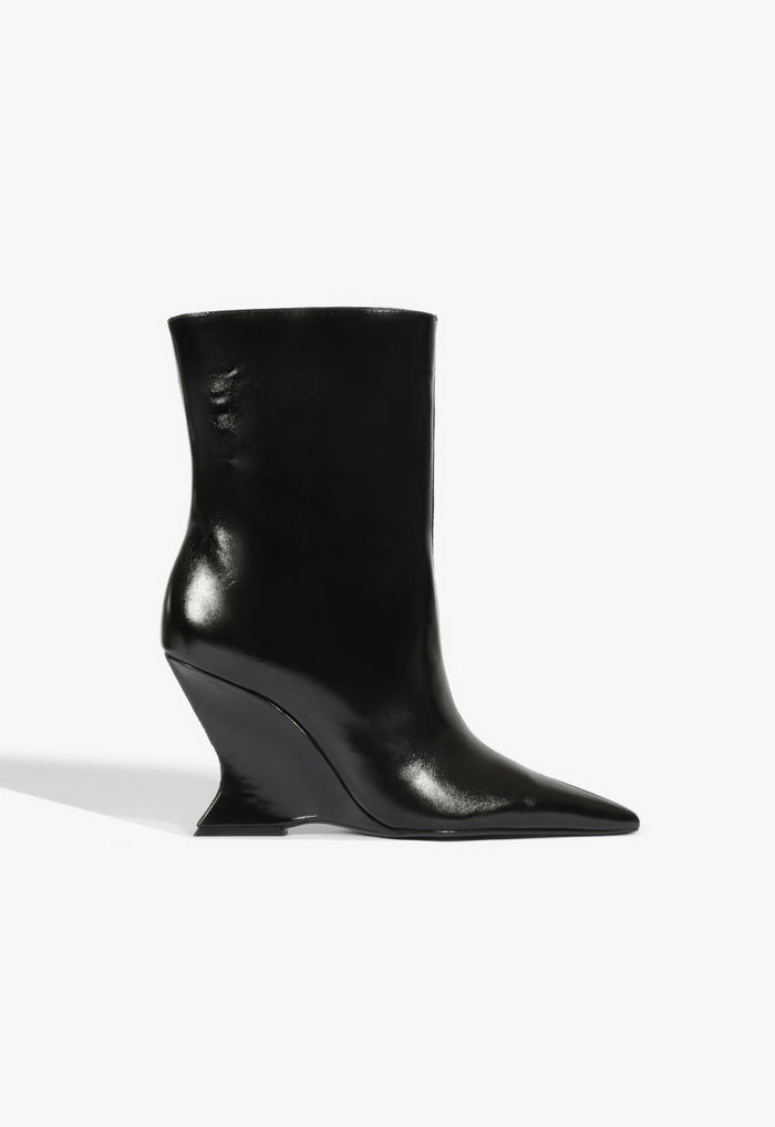 Siena Bootie Leather Bootie 5 Black Leather - Schutz Shoes