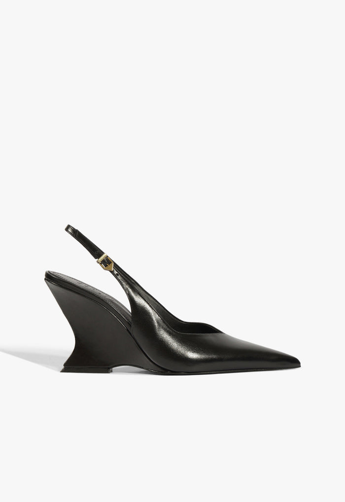 Siena Buckle Leather Pump 5 Black Leather - Schutz Shoes