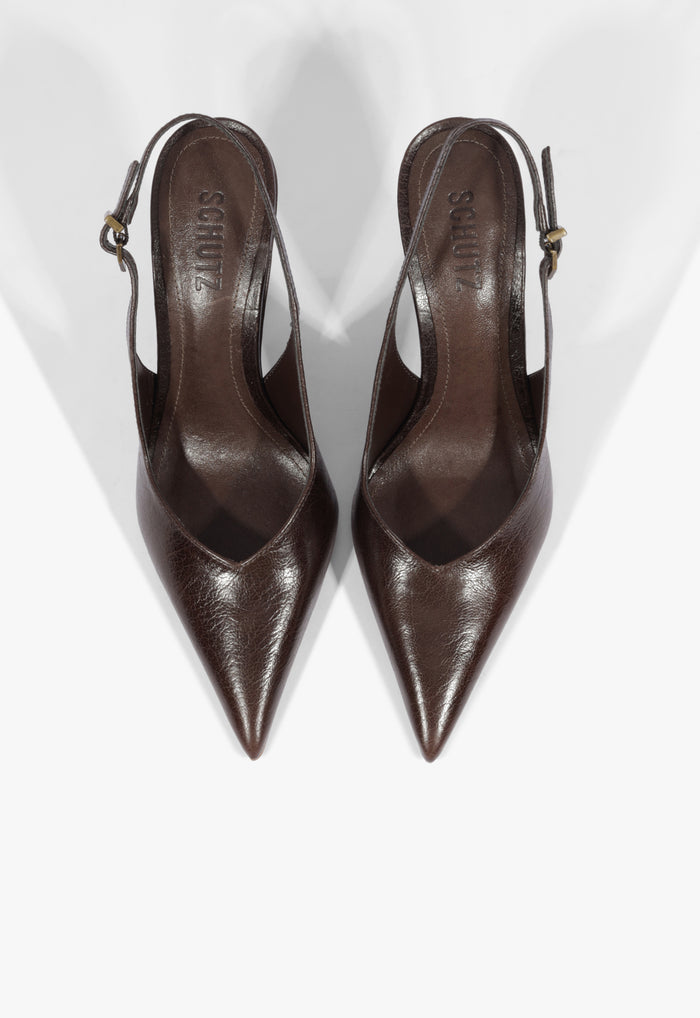 Siena Buckle Leather Pump - Schutz Shoes