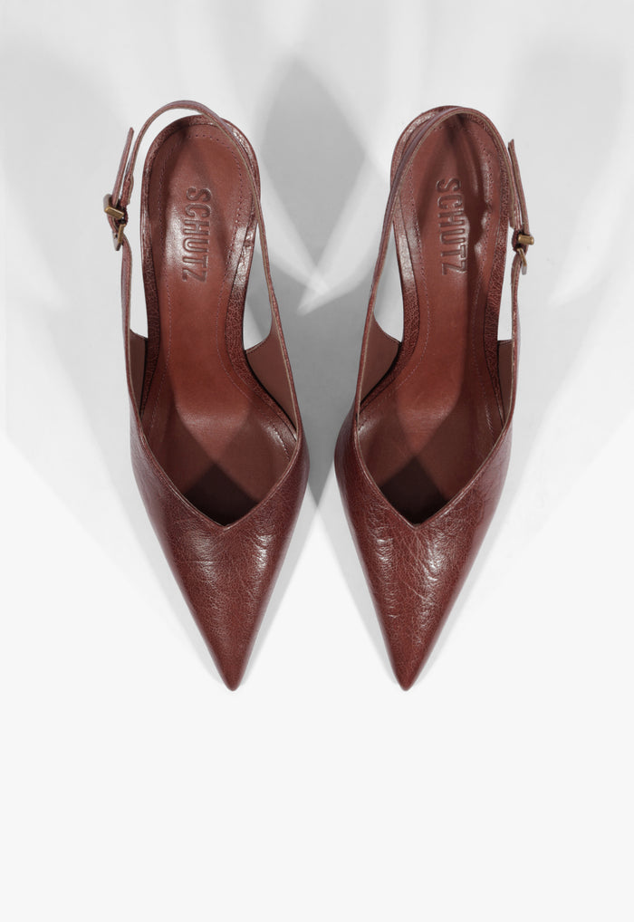 Siena Buckle Leather Pump - Schutz Shoes