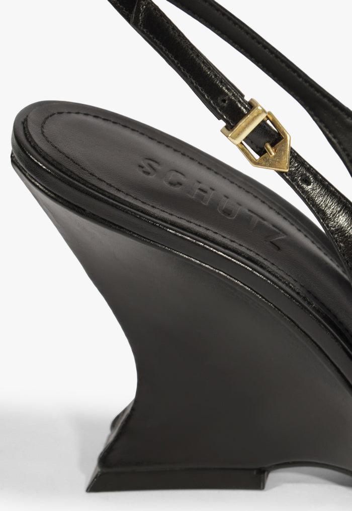 Siena Buckle Leather Pump - Schutz Shoes