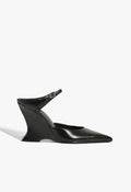 Siena Buckle Mule Leather Pump 5 Black Leather - Schutz Shoes