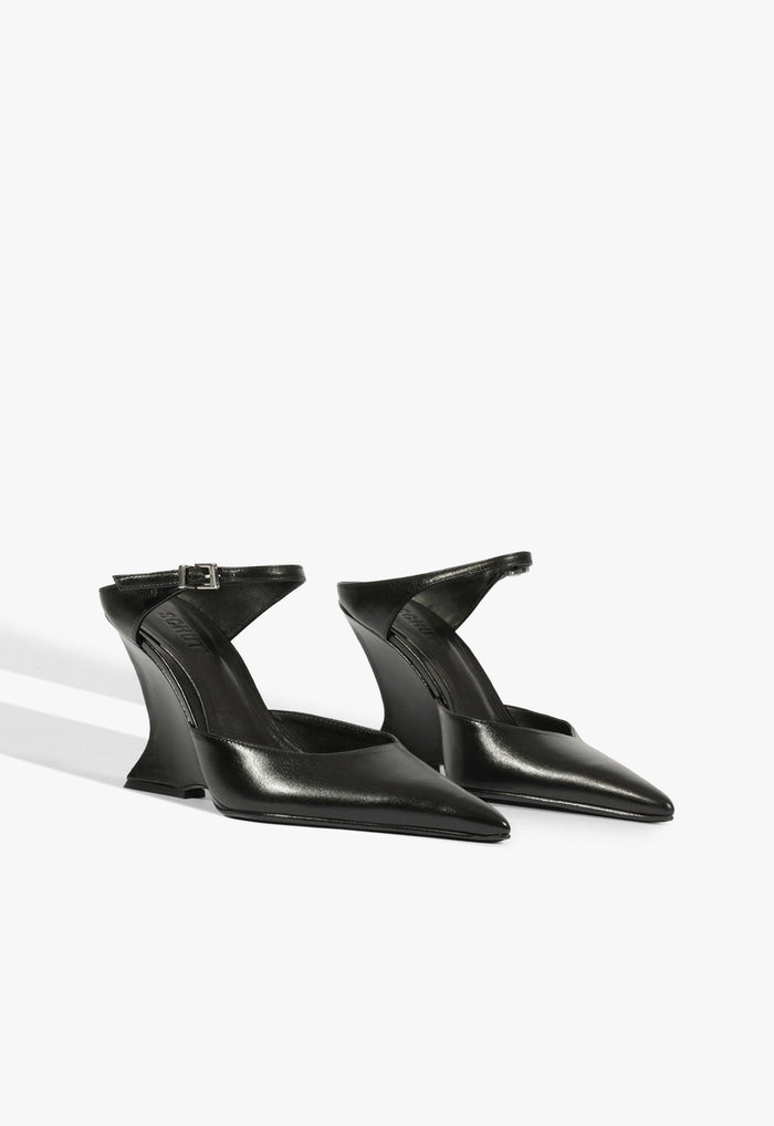 Siena Buckle Mule Leather Pump - Schutz Shoes