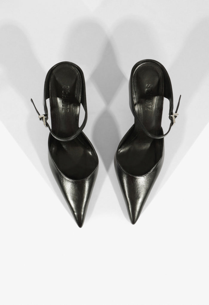 Siena Buckle Mule Leather Pump - Schutz Shoes