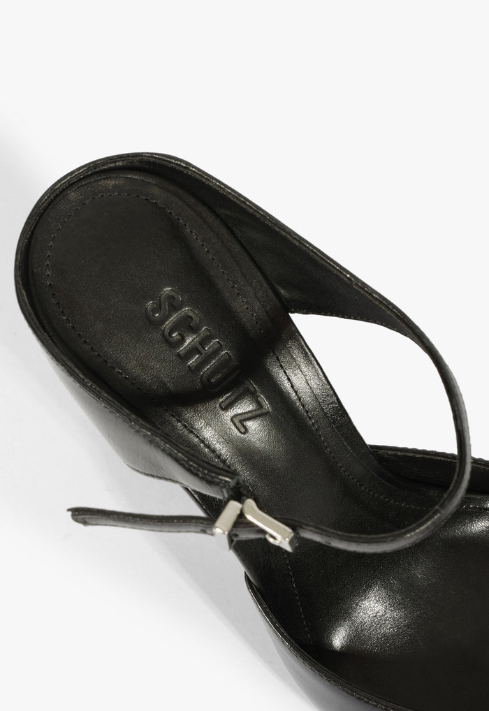 Siena Buckle Mule Leather Pump - Schutz Shoes