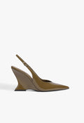 Siena Buckle Patent Leather Pump 5 Dried Olive Patent - Schutz Shoes