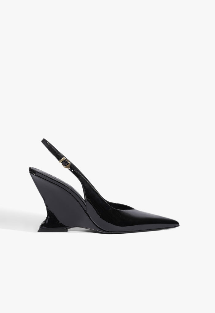 Siena Buckle Patent Leather Pump 5 Black Patent - Schutz Shoes