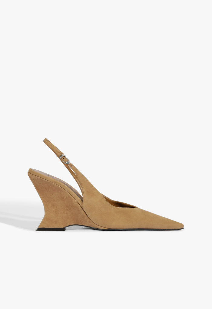 Siena Buckle Suede Pump 5 Wood Suede - Schutz Shoes