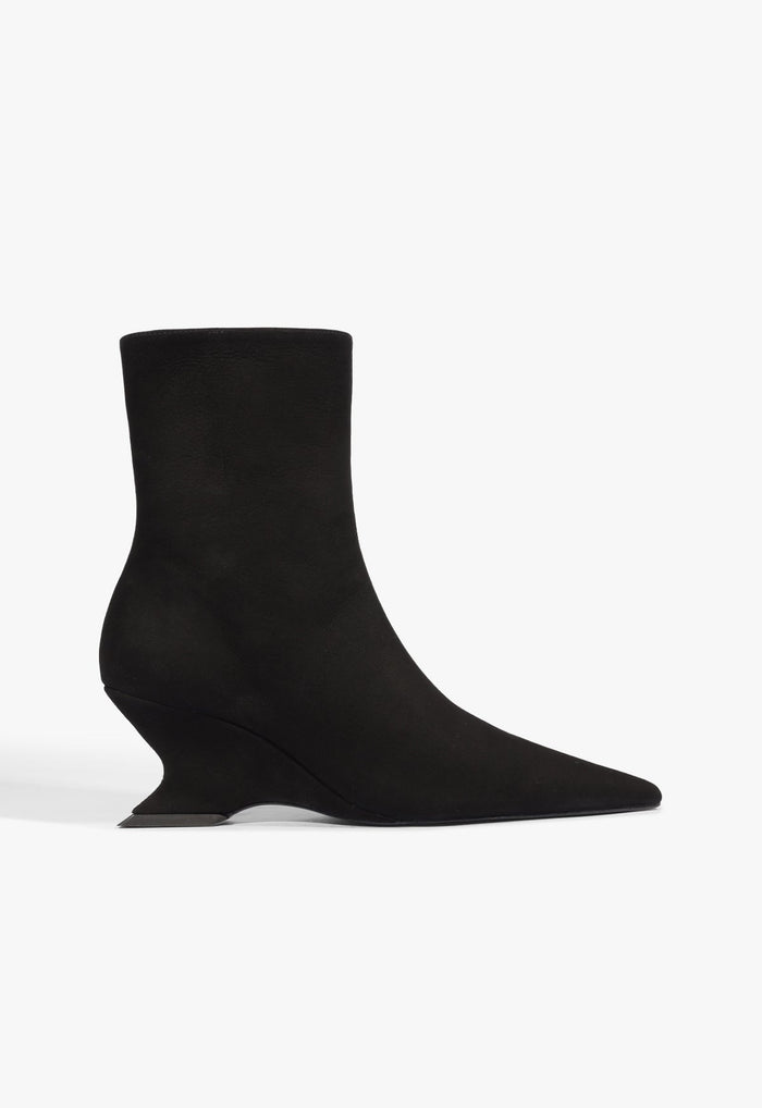 Siena Mid Bootie Suede Bootie 5 Black Nubuck - Schutz Shoes