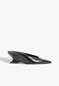 Siena Mid Mule Leather Pump 5 Black Leather - Schutz Shoes