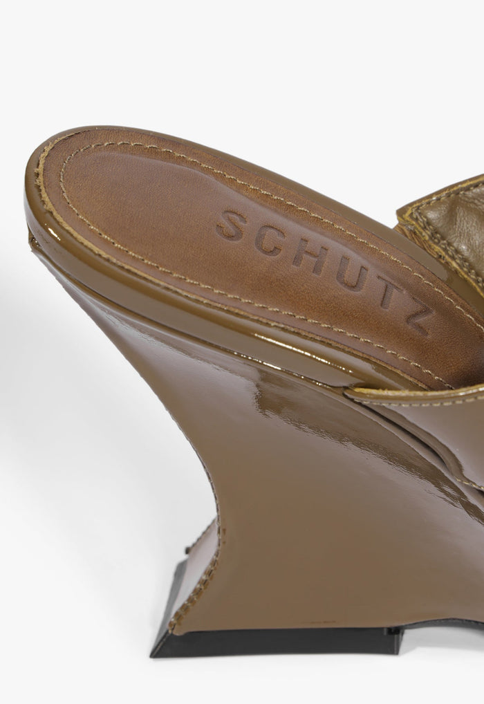 Siena Mule Patent Leather Sandal - Schutz Shoes