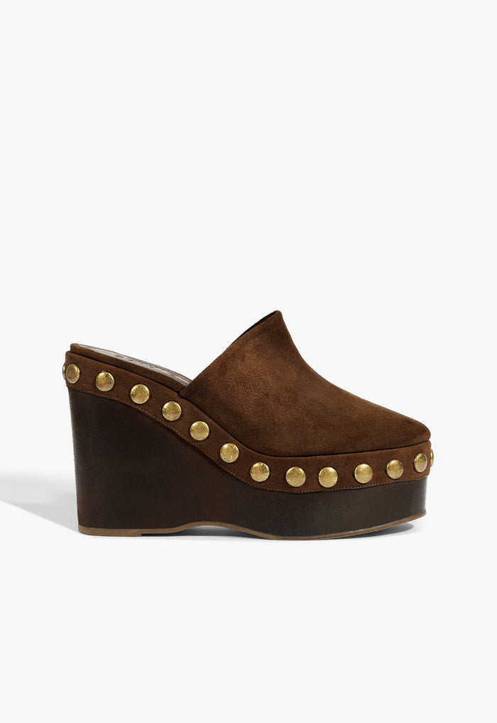 Sierra Studs Suede Pump 5 Root Brown Suede - Schutz Shoes