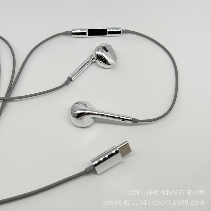 Silver Retro Wired Earphones with Digital Chip