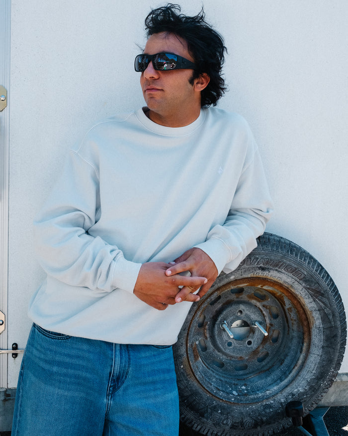 Single Stone Sweatshirt - Light Blue Acid