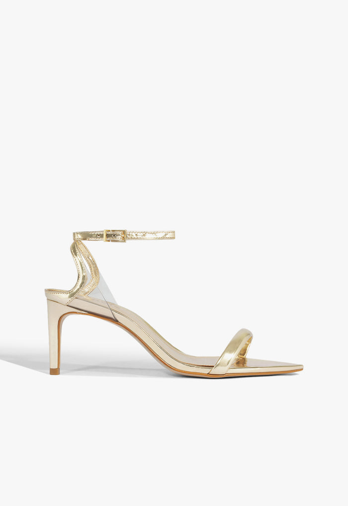 Skye Leaf Mid Metallic Sandal 5 Platinum Metallic - Schutz Shoes