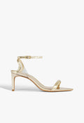 Skye Leaf Mid Metallic Sandal 5 Platinum Metallic - Schutz Shoes