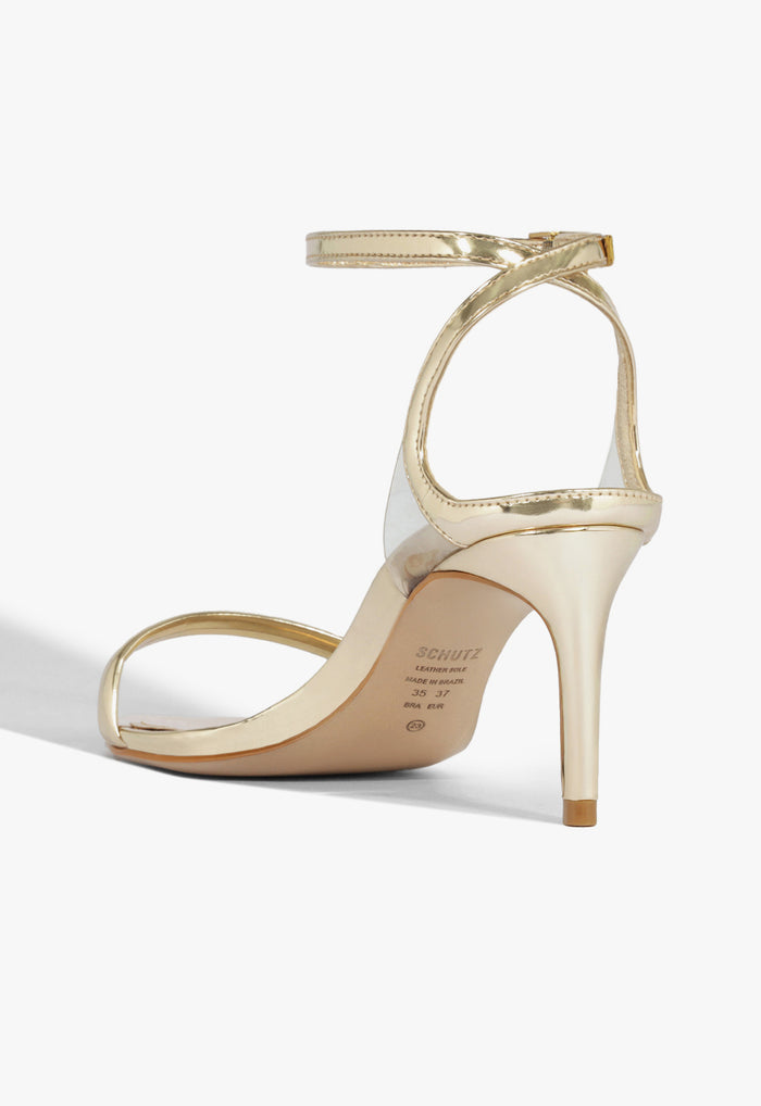 Skye Leaf Mid Metallic Sandal - Schutz Shoes