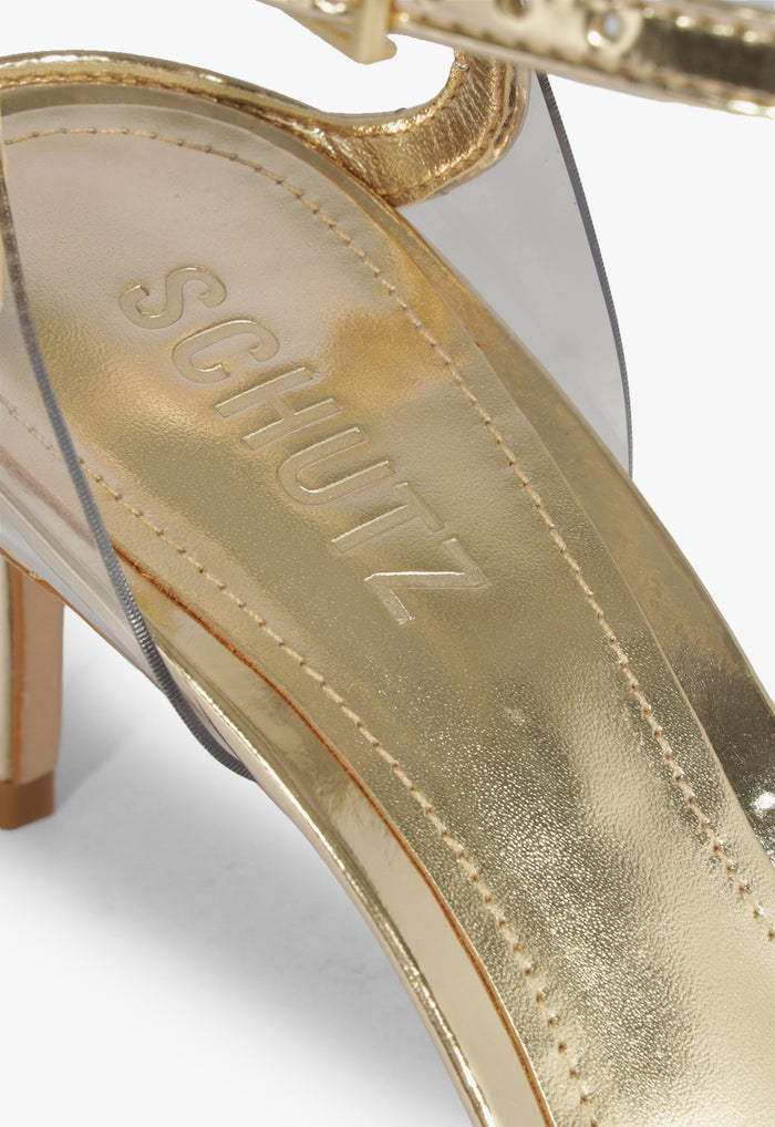 Skye Leaf Mid Metallic Sandal - Schutz Shoes