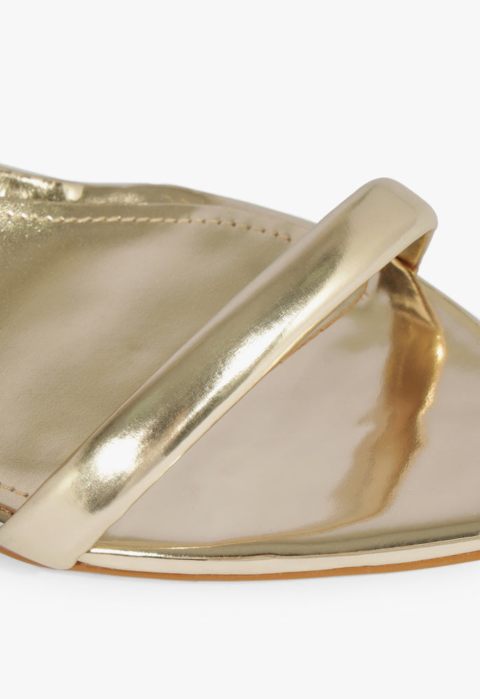 Skye Leaf Mid Metallic Sandal - Schutz Shoes