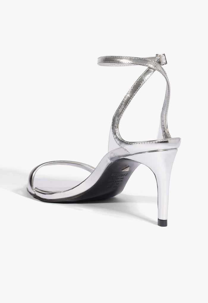 Skye Mid Stiletto Specchio Leather Sandal - Schutz Shoes