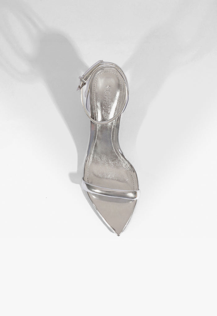 Skye Mid Stiletto Specchio Leather Sandal - Schutz Shoes