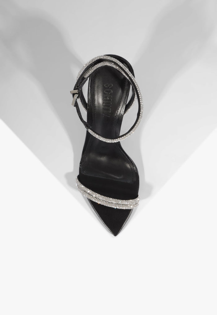 Skye Shine Leather Stiletto Sandal - Schutz Shoes