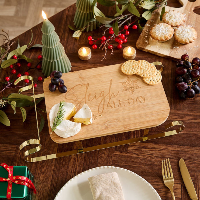 Sleigh Wooden Serving Board - Gold