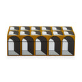 small arcade lacquer box ochre yellow - front view