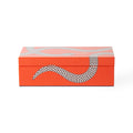 eden lacquer box small snake orange - front view