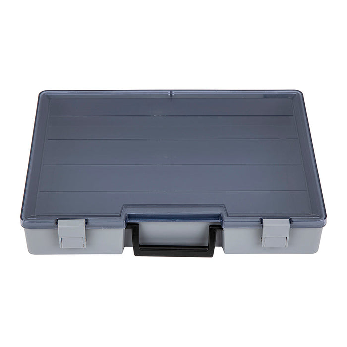 6771UA (711-2) Small Industrial Satchel Compartment Case showing front closed view on base
