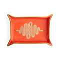 snake valet tray porcelain orange accents gold - top view
