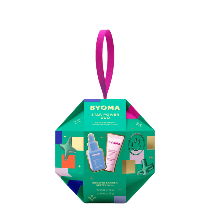 BYOMA Star Power Duo packaging on a green background