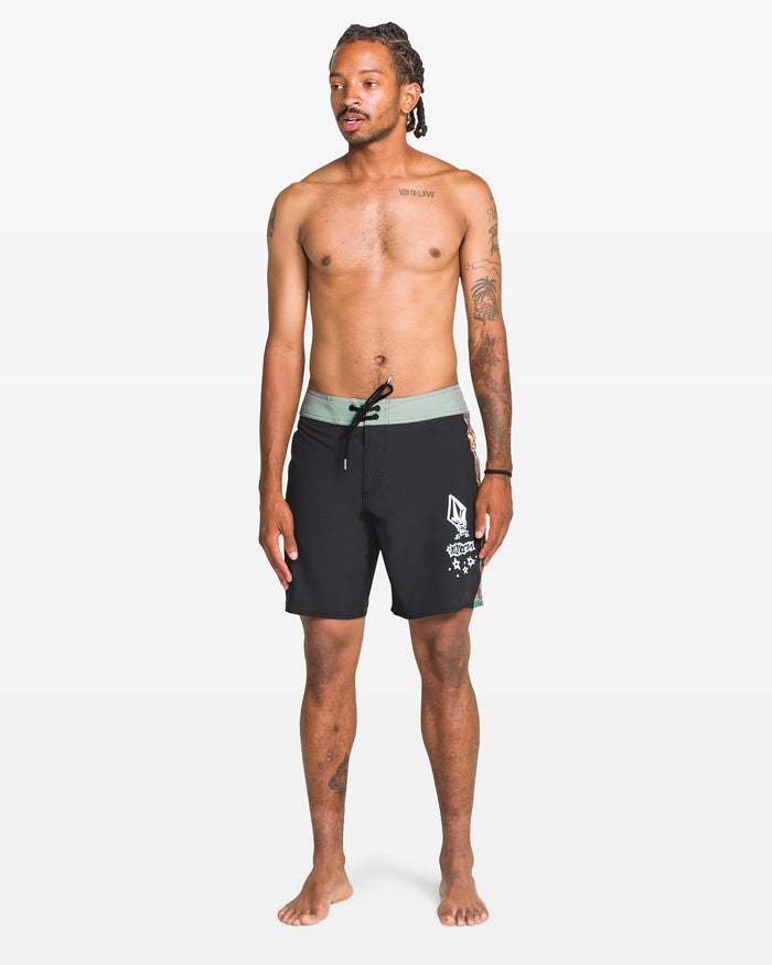 Star Shields Mod 18" Boardshort - Stealth