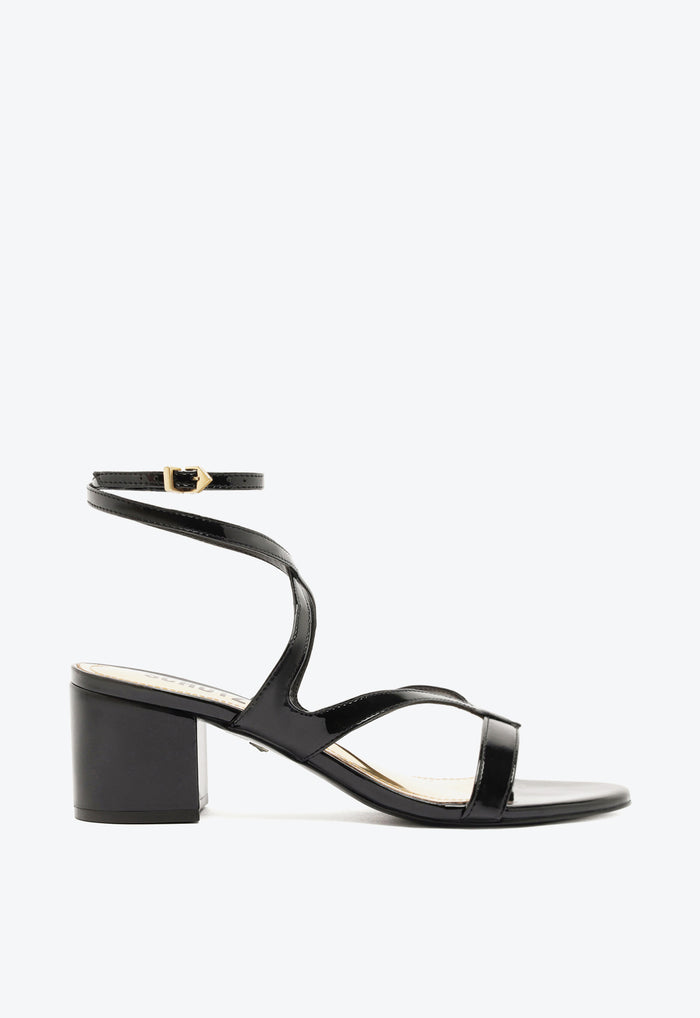 Stephanie Block Patent Sandal 5 Black Patent - Schutz Shoes