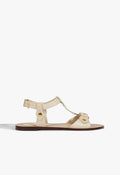 Stevie White Leather Flat Sandal 5 Sugar White Leather - Schutz Shoes