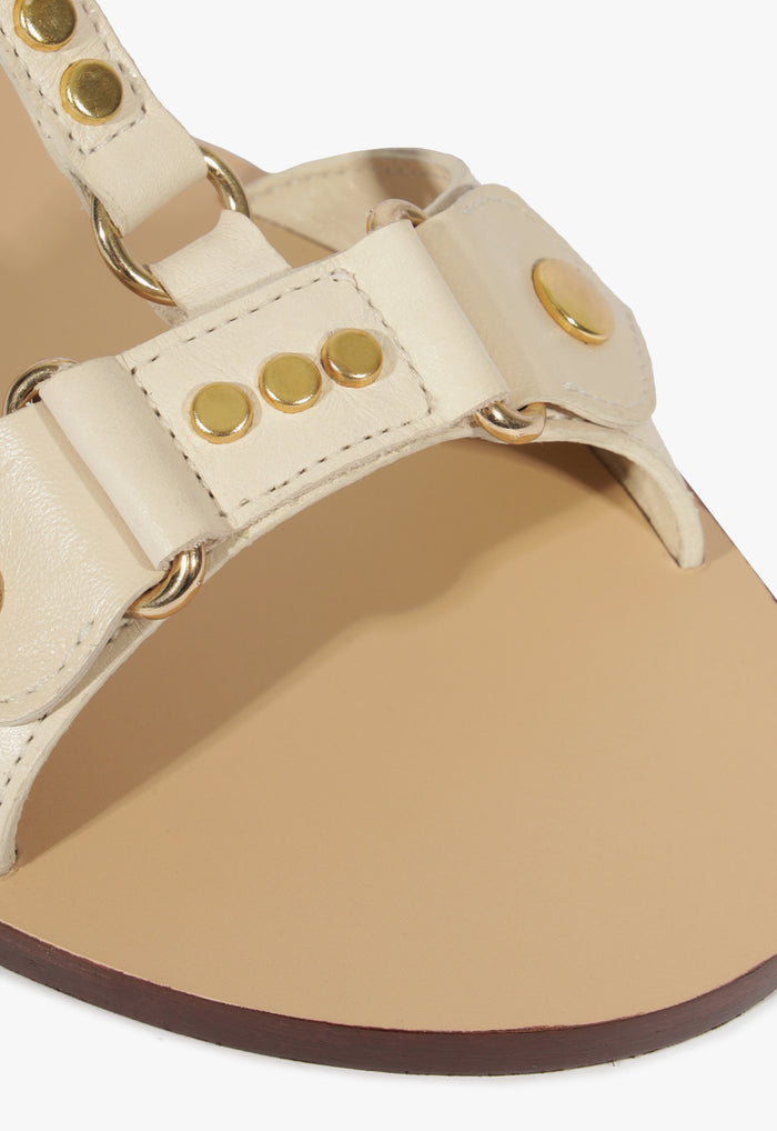 Stevie White Leather Flat Sandal - Schutz Shoes