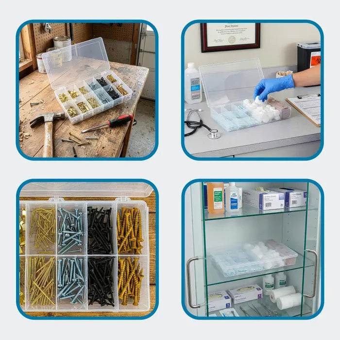 T-Series 6708TE (T602) Translucent 12 Compartment Box