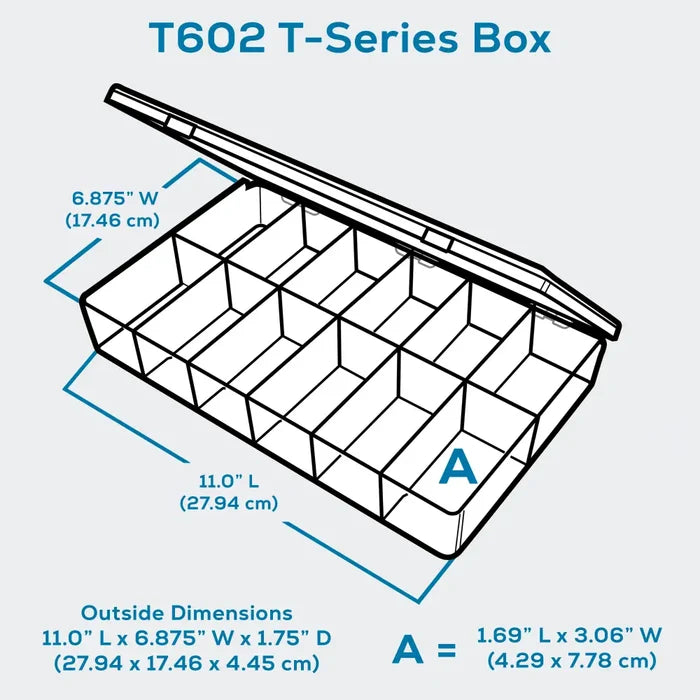 T-Series 6708TE (T602) Translucent 12 Compartment Box