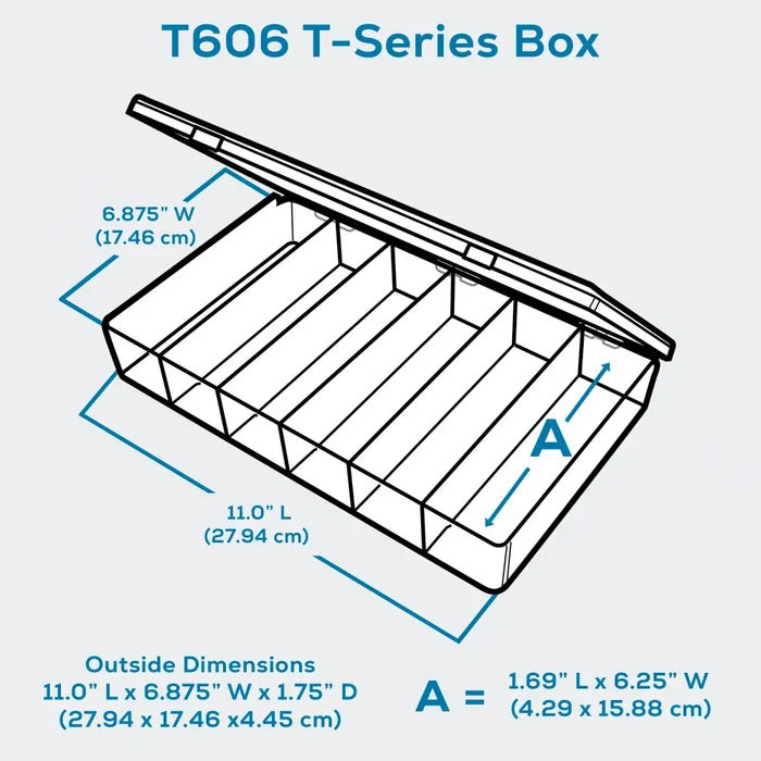 T-Series 6710TE (T606) Translucent 6 Compartment Box