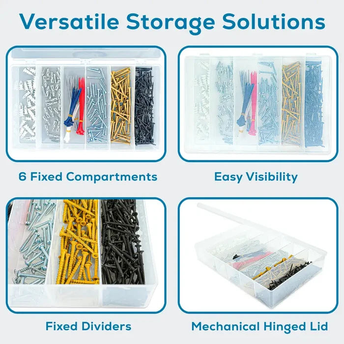 T-Series 6718TE (T806) Translucent 6 Compartment Box