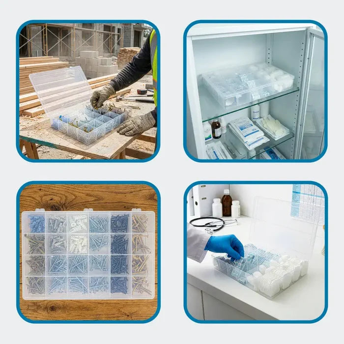 T-Series 6726TE (T824) Translucent 24 Compartment Box