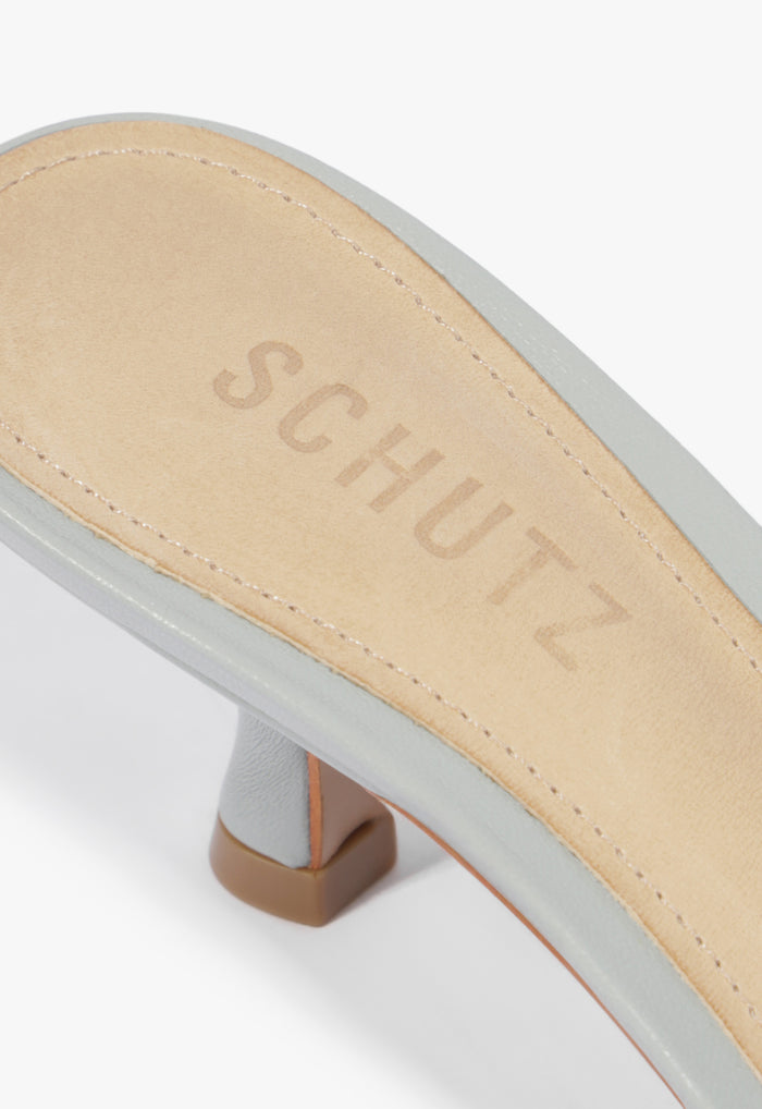 Tara Mule Mid Leather Sandal - Schutz Shoes