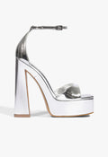 Tate Platform Metallic Sandal 5 Silver Metallic - Schutz Shoes