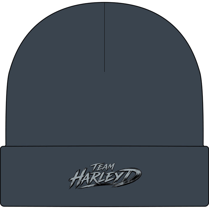 Team Harley D Cuff Beanie — Embroidered Logo Knit Hat