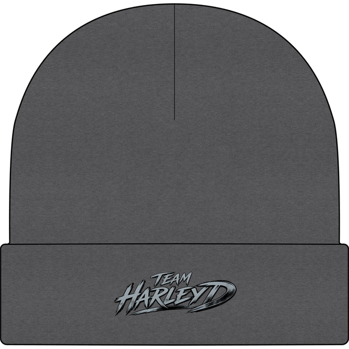 Team Harley D Cuff Beanie — Embroidered Logo Knit Hat