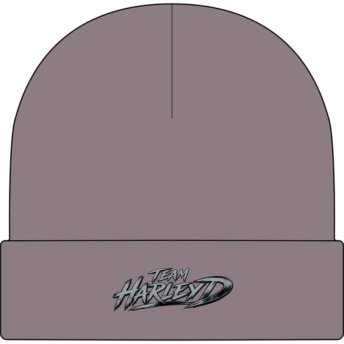 Team Harley D Cuff Beanie — Embroidered Logo Knit Hat
