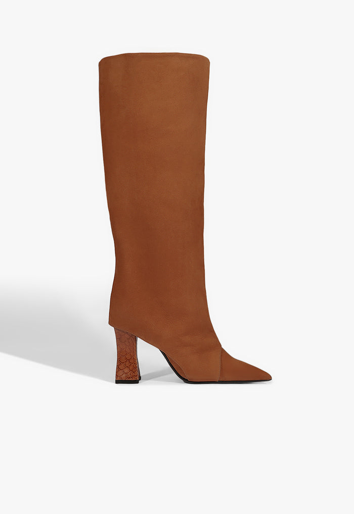 Terry Up Nubuck Boot 5 Butterscotch Nubuck - Schutz Shoes